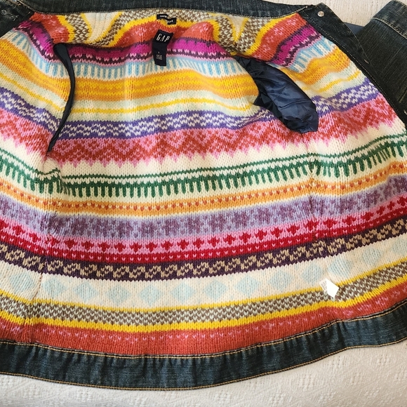 Women's Gap Jean Jacket With Lambs' Wool Lining Size Small - Picture 4 of 7